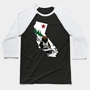 Kayaking California Bear Baseball T-Shirt